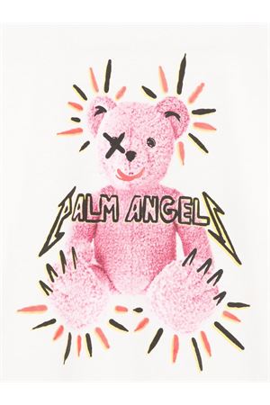 white cotton tshirt PALM ANGELS KIDS | PBAA002F25JER002033B